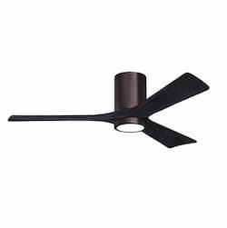 52-in 32W Irene-3H Ceiling Fan w/ Light Kit, Black Blades, Bronze