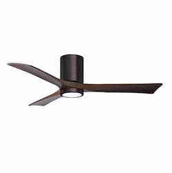 52-in 32W Irene-3H Ceiling Fan w/ Light Kit, Walnut Blades, Bronze