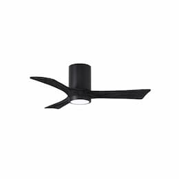 42-in 17W Irene LK Ceiling Fan w/ LED Light Kit, DC, 6-Speed, 3-Black Blades, Black