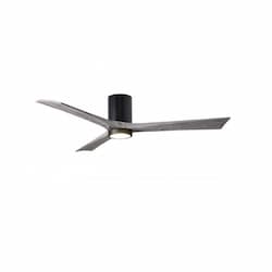 60-in 30W Irene-3HLK Ceiling Fan w/Light, DC, 6-Speed, 3-Barn Wood Blades, Matte Black