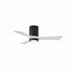 42-in 17W Irene LK Ceiling Fan w/ LED Light Kit, DC, 6-Speed, 3-White Blades, Black