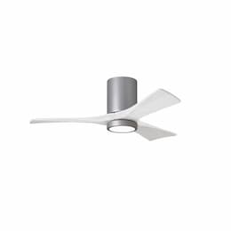 42-in 17W Irene LK Ceiling Fan w/ LED Light Kit, DC, 6-Speed, 3-White Blades, Nickel