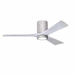 52-in 32W Irene-3H Ceiling Fan w/ Light Kit, White Blades, Barn Wood