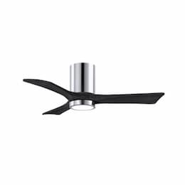 42-in 17W Irene LK Ceiling Fan w/ LED Light Kit, DC, 6-Speed, 3-Black Blades, Chrome