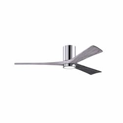 60-in 30W Irene-3HLK Ceiling Fan w/Light, DC, 6-Speed, 3-Barn Wood Blade, Polished Chrome