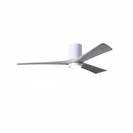 42-in 17W Irene-3HLK Ceiling Fan w/Light, DC, 6-Speed, 3-Barn Wood Blades, Gloss White