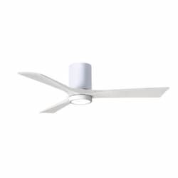 52-in 32W Irene LK Ceiling Fan w/ LED Light Kit, DC, 6-Speed, 3-White Blades, White