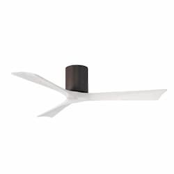 60-in 32W Irene Ceiling Fan, DC, 6-Speed, 3-White Blades, Bronze