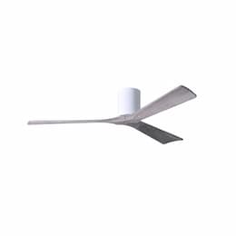 42-in 17W Irene-3H Ceiling Fan w/Remote, DC, 6-Speed, 3-Barn Wood Blades, Gloss White