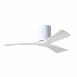 42-in 17W Irene Ceiling Fan, DC, 6-Speed, 3-White Blades, White