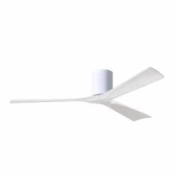 60-in 32W Irene Ceiling Fan, DC, 6-Speed, 3-White Blades, White