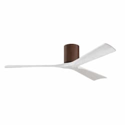 60-in 32W Irene Ceiling Fan, DC, 6-Speed, 3-White Blades, Walnut