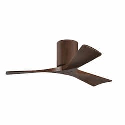 42-in 17W Irene Ceiling Fan, DC, 6-Speed, 3-Walnut Blades, Walnut