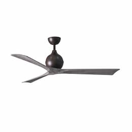 60-in 31W Irene-3 Ceiling Fan w/Remote, DC, 6-Speed, 3-Barn Wood Blades, Textured Bronze