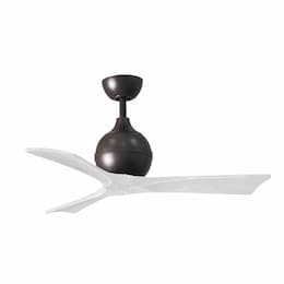 42-in 17W Irene Ceiling Fan, DC, 6-Speed, 3-White Blades, Bronze