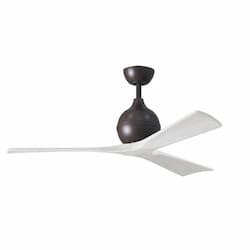 52-in 32W Irene Ceiling Fan, DC, 6-Speed, 3-White Blades, Bronze