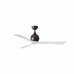 60-in 31W Irene Ceiling Fan, DC, 6-Speed, 3-White Blades, Bronze