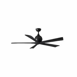 60-in 31W Irene Ceiling Fan, DC, 6-Speed, 5-Black Blades, Black