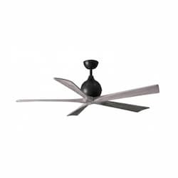 52-in 32W Irene Ceiling Fan, DC, 6-Speed, 5-Barn Wood Blades, Black