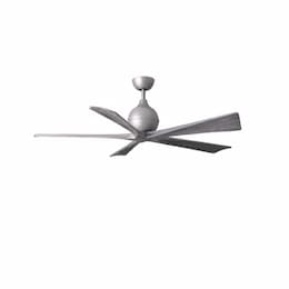 52-in 32W Irene-5 Ceiling Fan w/Remote, DC, 6-Speed, 5-Barn Wood Blades, Brushed Nickel