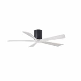 52-in 31W Irene Ceiling Fan, DC, 6-Speed, 5-White Blades, Black