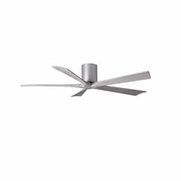 42-in 25W Irene-5H Ceiling Fan w/Remote, DC, 6-Speed, 5-Barn Wood Blades, Brushed Nickel