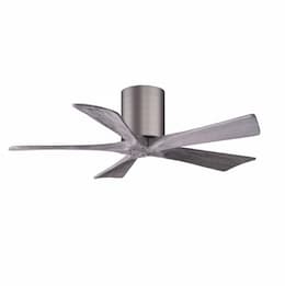 42-in 17W Irene-5H Flush Mount Ceiling Fan, Barn Wood Blades, Pewter