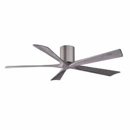 60-in 32W Irene-5H Flush Mount Ceiling Fan, Barn Wood Blades, Pewter