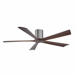 60-in 32W Irene-5H Flush Mount Ceiling Fan, Walnut Blades, Pewter