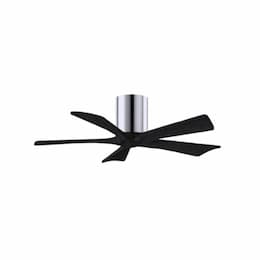 42-in 25W Irene Ceiling Fan, DC, 6-Speed, 5-Black Blades, Chrome