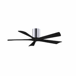 52-in 31W Irene Ceiling Fan, DC, 6-Speed, 5-Black Blades, Chrome