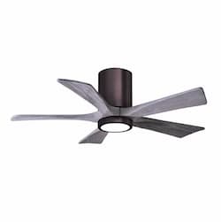 42-in 31W Irene-5H Ceiling Fan w/ Light Kit, Barn Wood Blades, Bronze