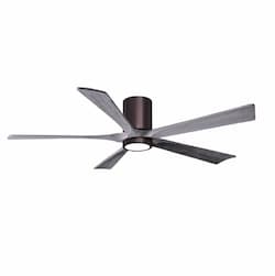 60-in 30W Irene-5H Ceiling Fan w/ Light Kit, Barn Wood Blades, Bronze