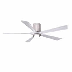 60-in 30W Irene-5H Ceiling Fan w/ Light Kit, White Blades, Barn Wood