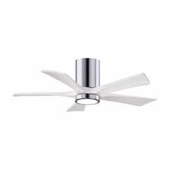 60-in 31W Irene Ceiling Fan w/ LED Light Kit, DC, 6-Speed, 5-White Blades, Chrome