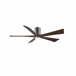 52-in 31W Irene-5HLK Ceiling Fan w/Light, DC, 6-Speed, 5-Walnut Blades, Polished Chrome