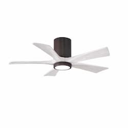 Matthews Fan 42-in 32W Irene Ceiling Fan w/ LED Light Kit, DC, 6-Speed, 5-White Blades, Bronze