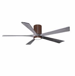 60-in 30W Irene-5H Ceiling Fan w/ Light Kit, Barn Wood Blades, Walnut