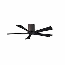 52-in 31W Irene Ceiling Fan, DC, 6-Speed, 5-Black Blades, Textured Bronze