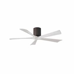 52-in 31W Irene Ceiling Fan, DC, 6-Speed, 5-White Blades, Textured Bronze