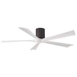 60-in 31W Irene Ceiling Fan, DC, 6-Speed, 5-White Blades, Textured Bronze