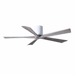 60-in 31W Irene-5H Ceiling Fan w/Remote, DC, 6-Speed, 5-Barn Wood Blades, Gloss White