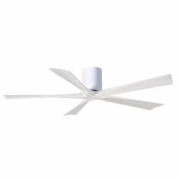 60-in 31W Irene Ceiling Fan, DC, 6-Speed, 5-White Blades, White