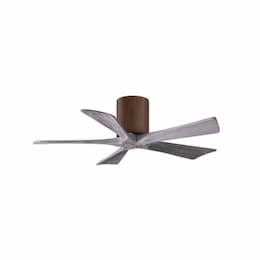 42-in 25W Irene Ceiling Fan, DC, 6-Speed, 5-Barn Wood Blades, Walnut