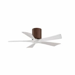 42-in 25W Irene Ceiling Fan, DC, 6-Speed, 5-White Blades, Walnut