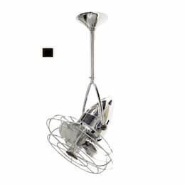 13-in 48W Jarold Direcional Ceiling Fan, AC, 3-Speed, 3-Metal Blades, Black