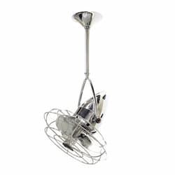 13-in 48W Jarold Direcional Ceiling Fan, AC, 3-Speed, 3-Metal Blades, Polished Chrome