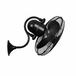 Matthews Fan 16-in 28W Laura Oscillating Wall Fan, DC, 3-Speed, Black