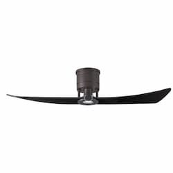 52-in 29W Lindsay Ceiling Fan w/ LED Light Kit, DC, 6-Speed, 2-Black Blades, Bronze