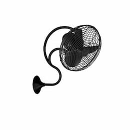 13-in 47W Melody Oscillating Wall AC, 3-Speed, Black